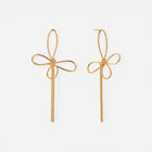 Psyche Wire Ribbon Bow Earrings