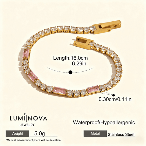Rosé Accent Tennis Bracelet