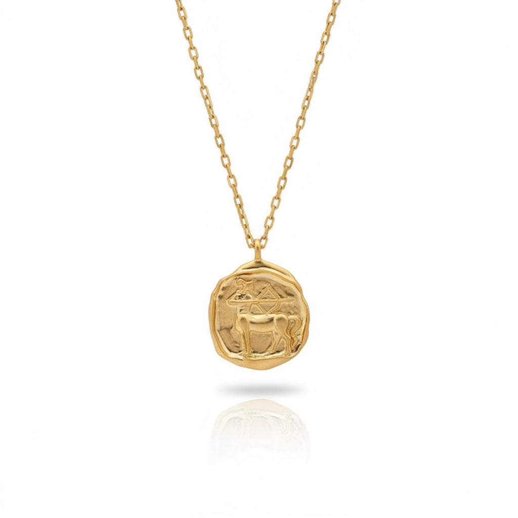 Organic Wax Seal Zodiac Necklace