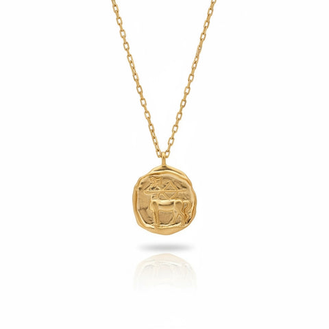 Organic Wax Seal Zodiac Necklace