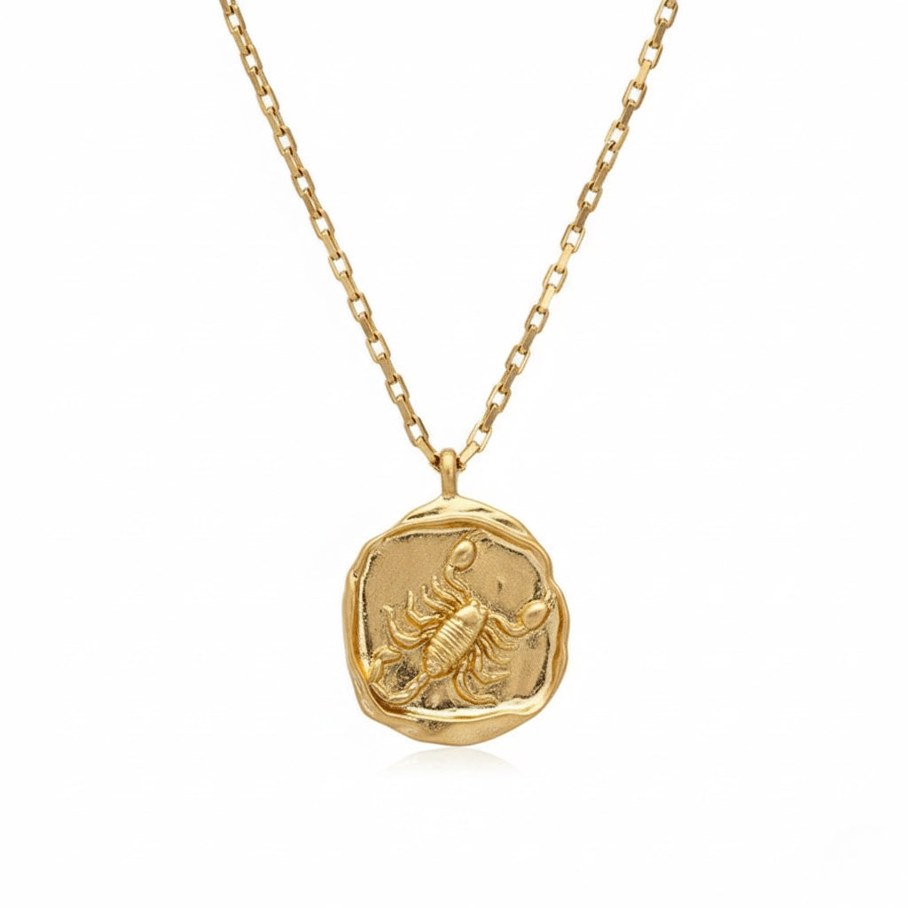 Organic Wax Seal Zodiac Necklace