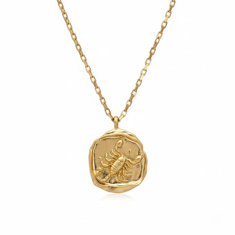 Organic Wax Seal Zodiac Necklace