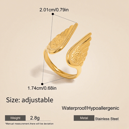 Seraphina Ring | Two-Tone Guardian Angel Wing Ring