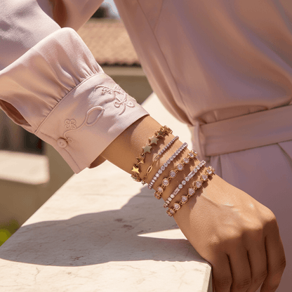 Starlight Chain Bracelet | Gold Star Link Bracelet