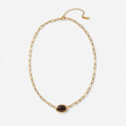 Terra Tiger's Eye Paperclip Necklace