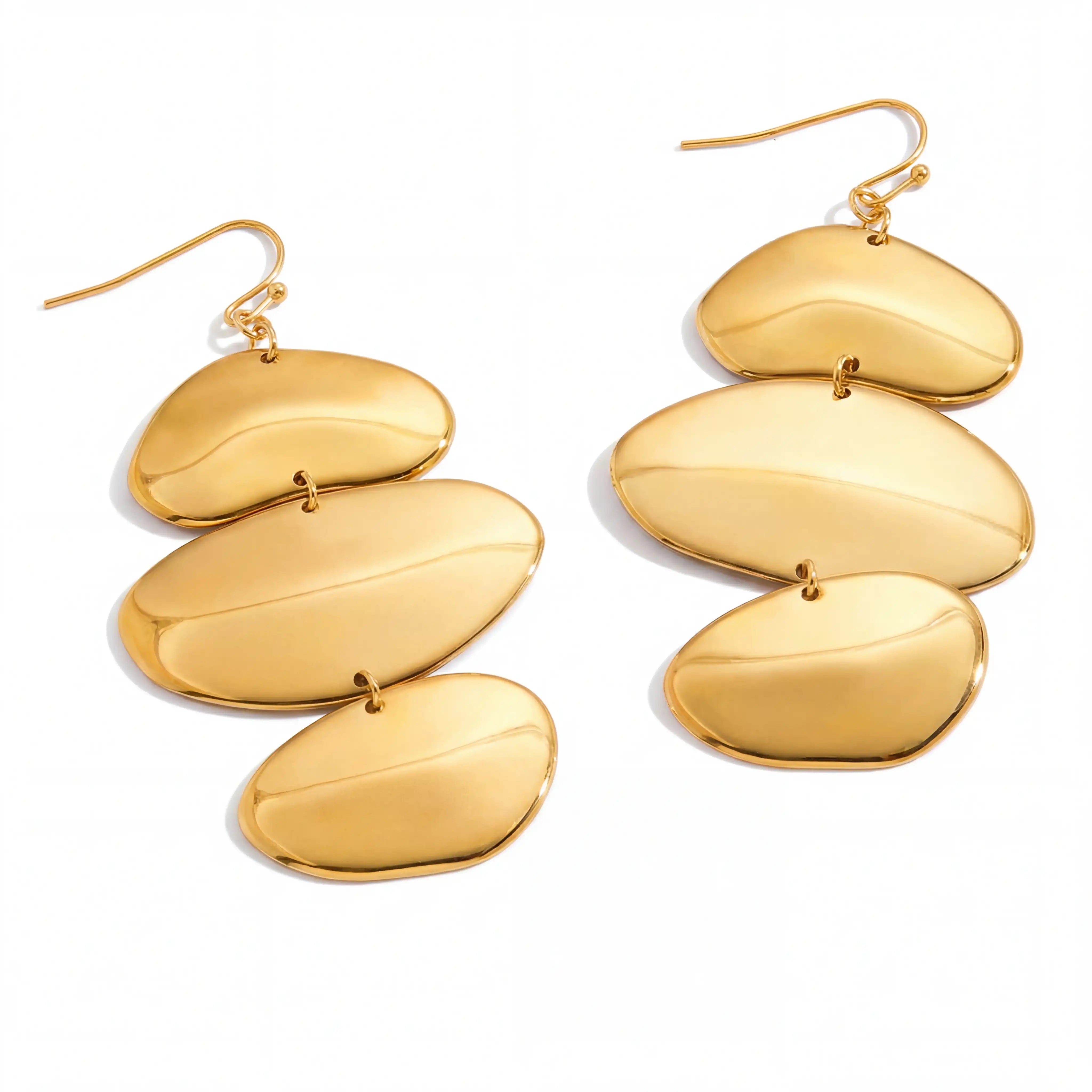Thalia Organic Pebble Drop Earrings Secondary image