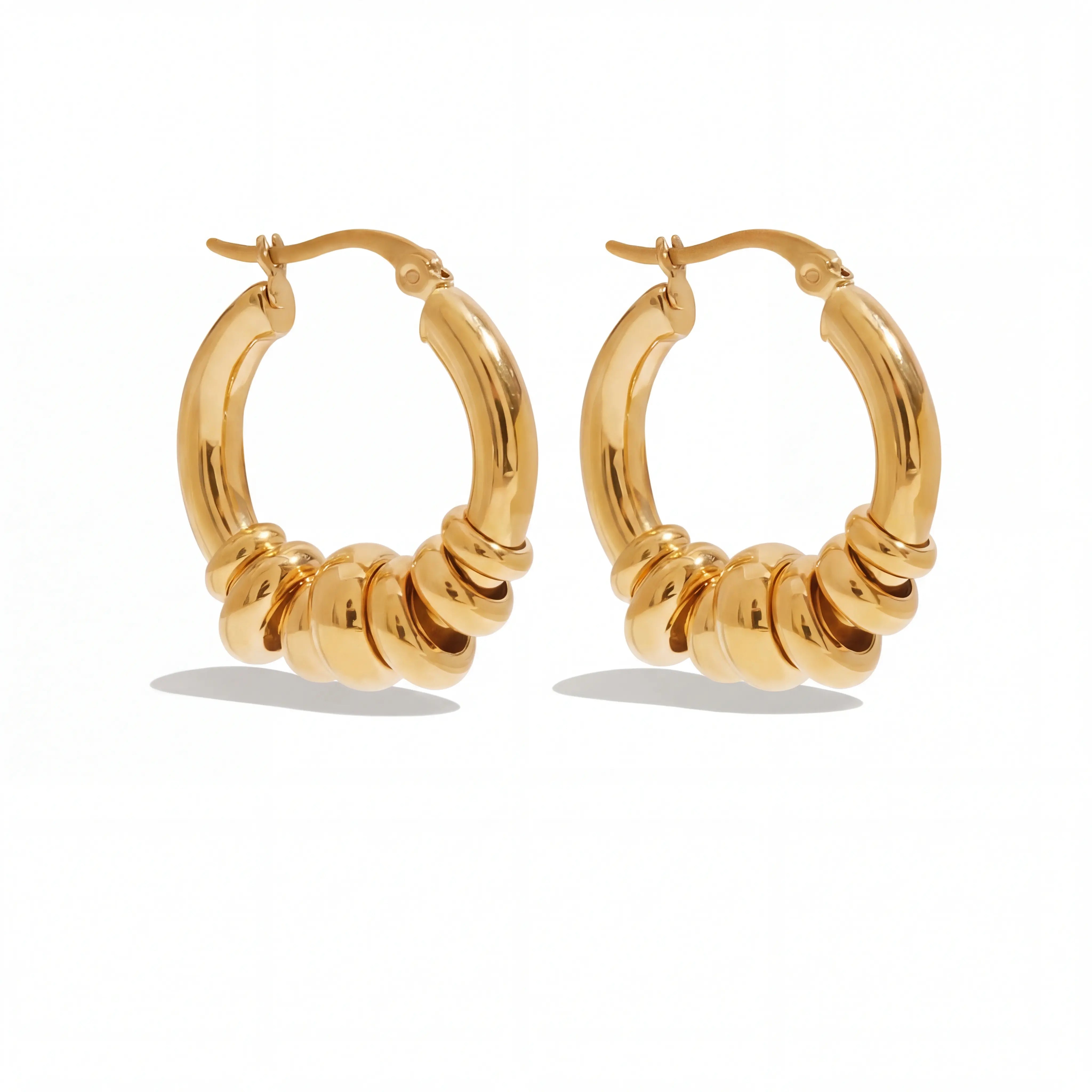 Siena Chunky Stacked Hoops Secondary image