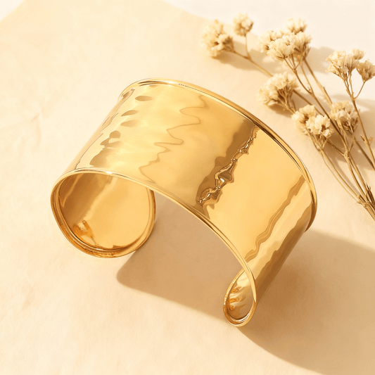The "Aura" Cuff  | Modern Open Circle Gold Bracelet