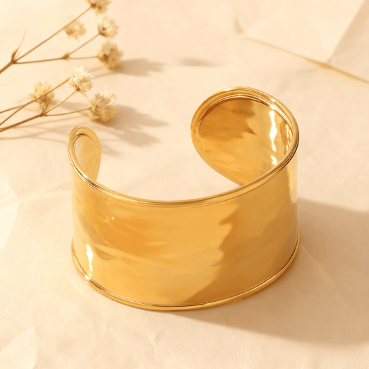 The "Aura" Cuff  | Modern Open Circle Gold Bracelet