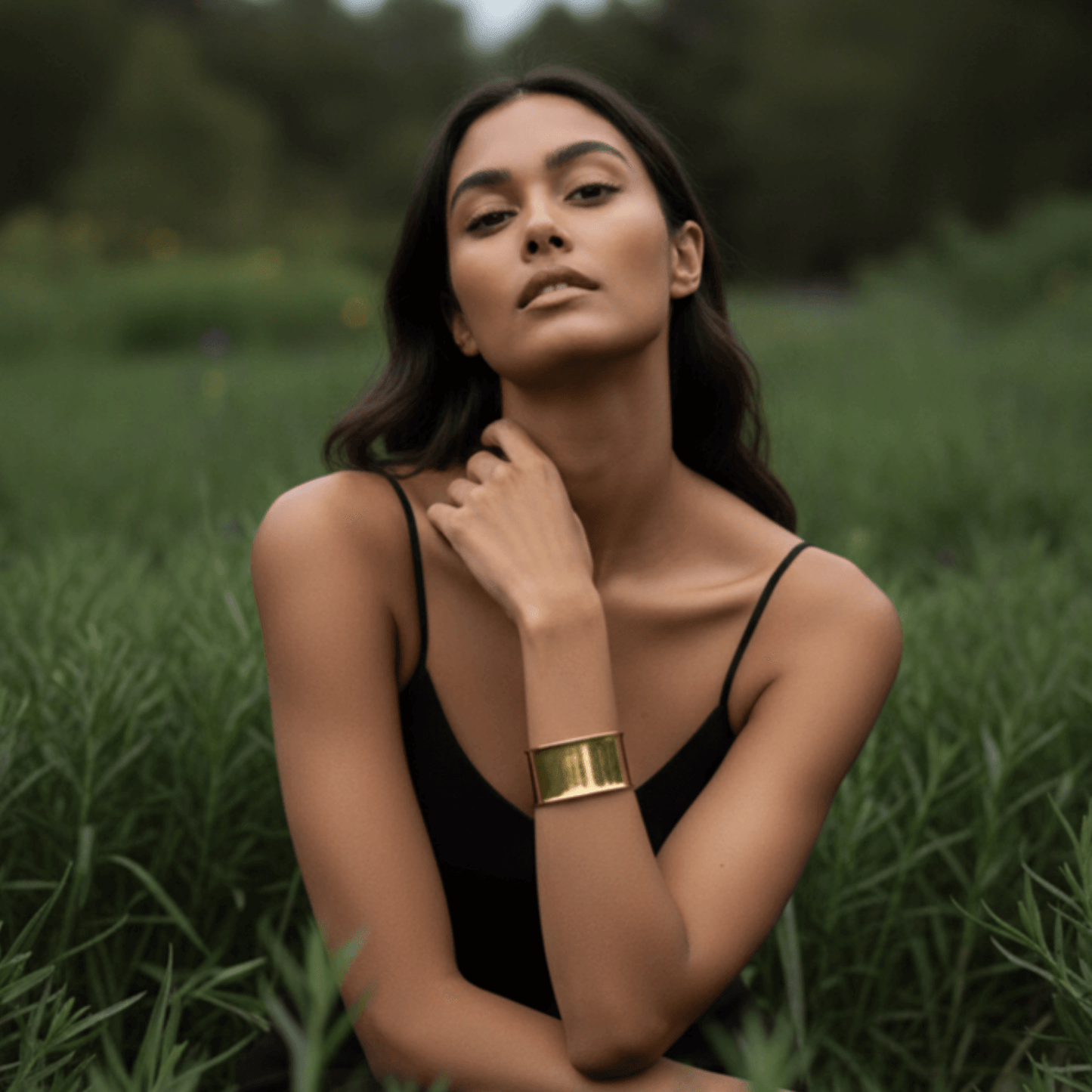 The "Aura" Cuff  | Modern Open Circle Gold Bracelet