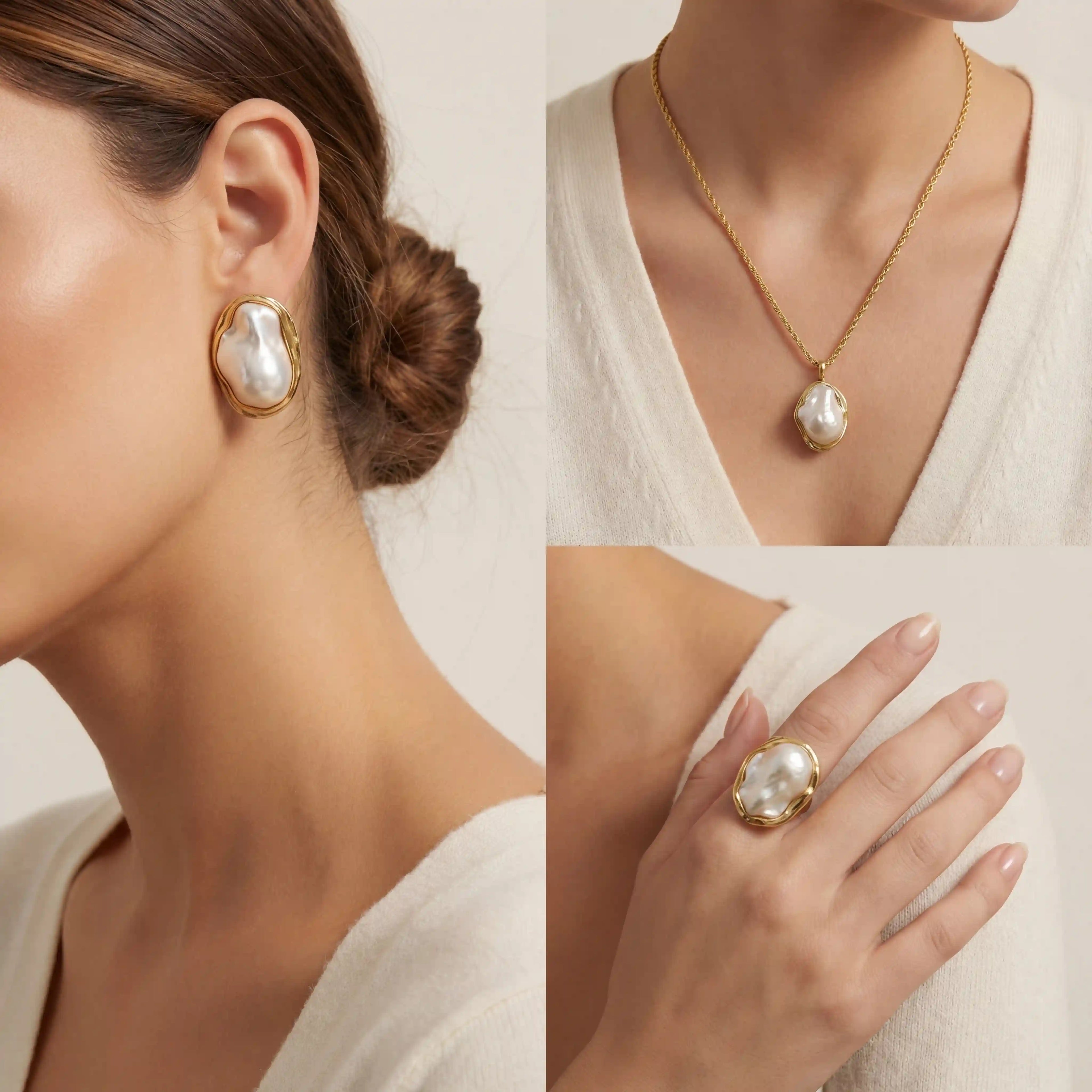 Theia Organic Baroque Pearl Necklace