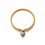 Twisted cable heart bangle bracelet mixed metal gold and silver stainless steel.
