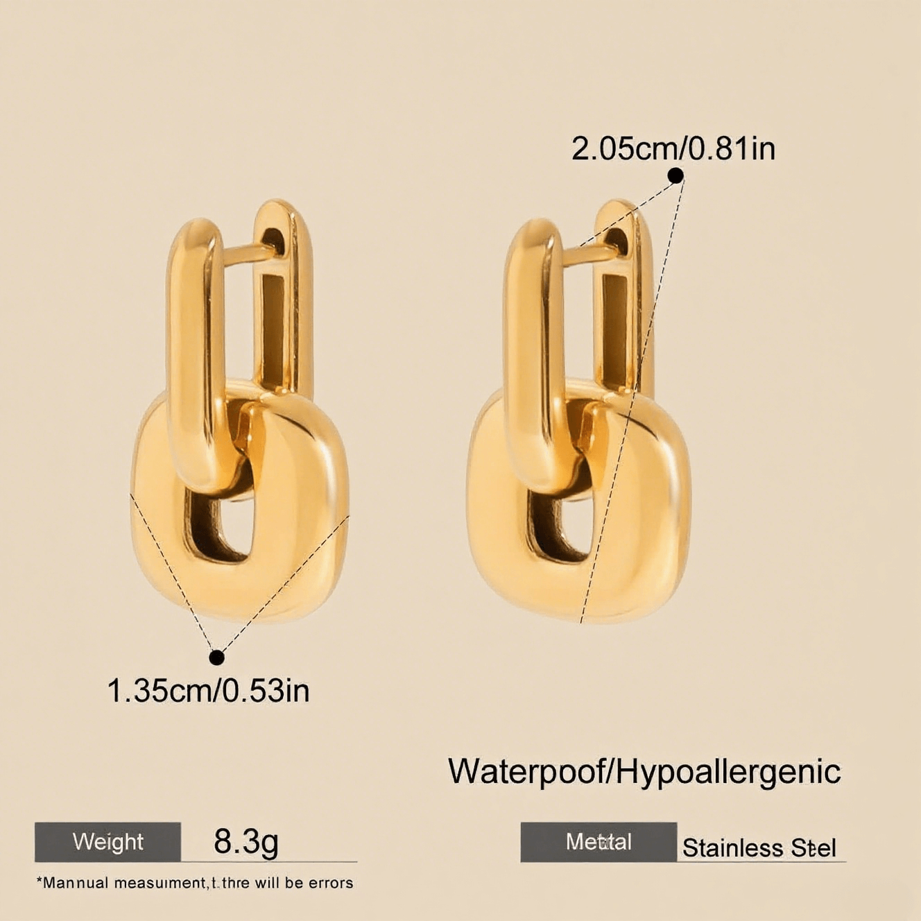 #LinkEarrings #StatementJewelry #GiftForHer #ModernElegance #ConfidenceStyle