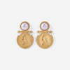 Vintage Pearl Coin Earrings