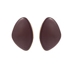 Wine red burgundy enamel statement earrings vintage style gift idea.
