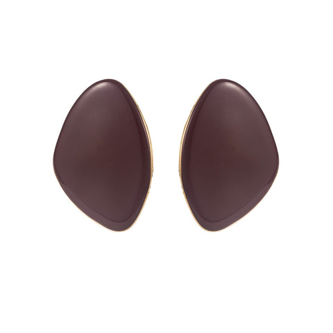 Wine red burgundy enamel statement earrings vintage style gift idea.