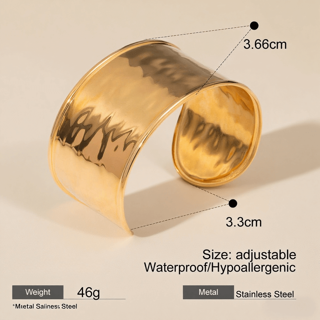 The "Aura" Cuff  | Modern Open Circle Gold Bracelet