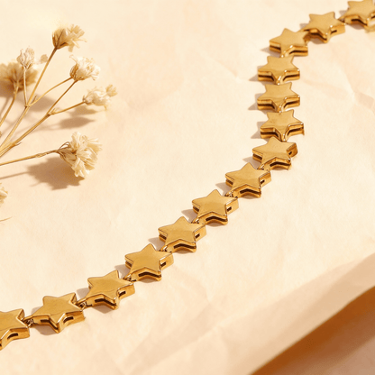 Starlight Chain Bracelet | Gold Star Link Bracelet