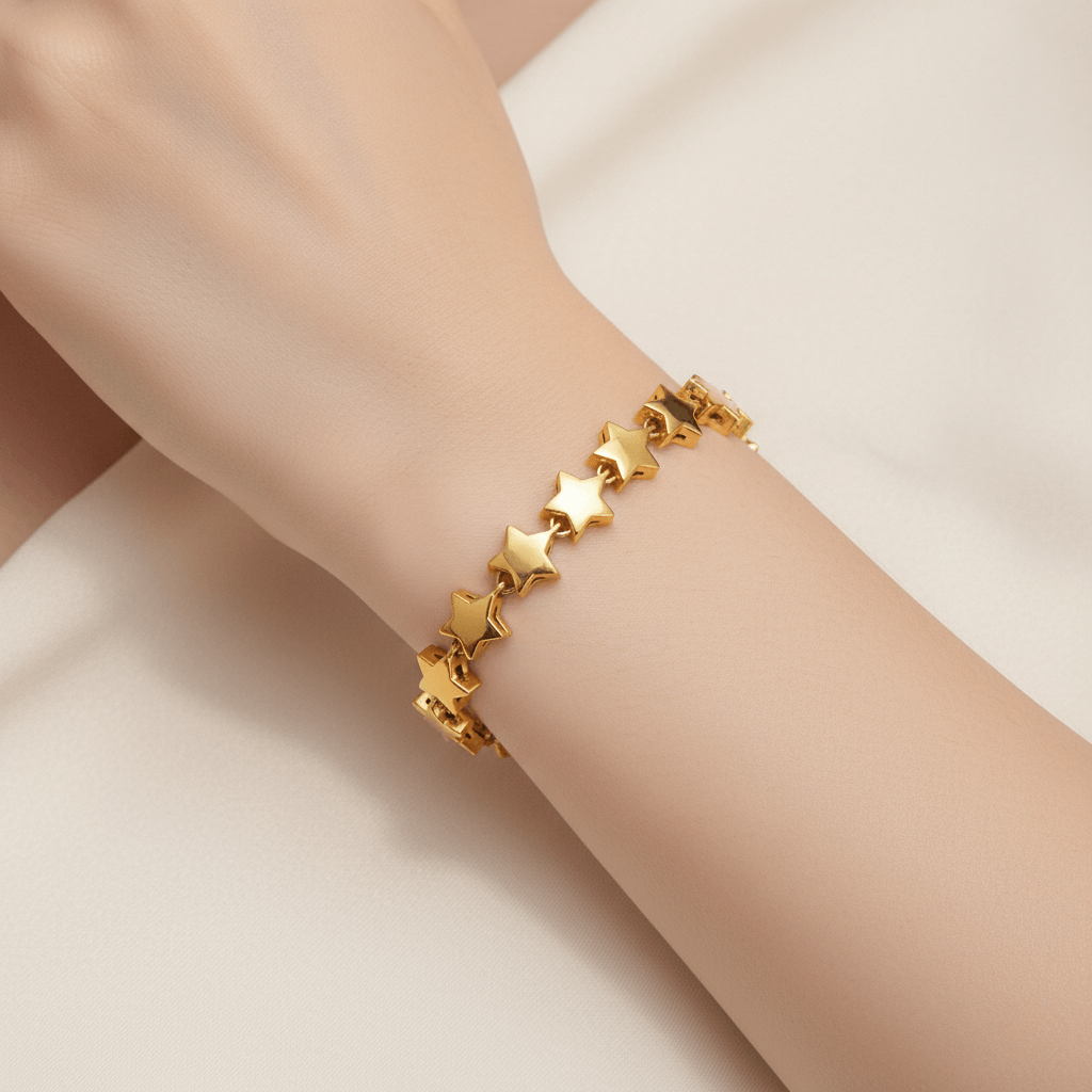 Starlight Chain Bracelet | Gold Star Link Bracelet