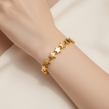 Starlight Chain Bracelet | Gold Star Link Bracelet