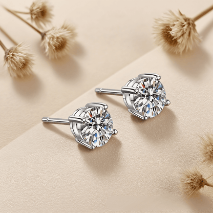 Four Claws Classic Earrings - Moissanite Earrings