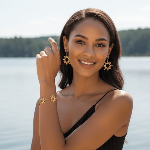 Radiant Sun Charm Earrings