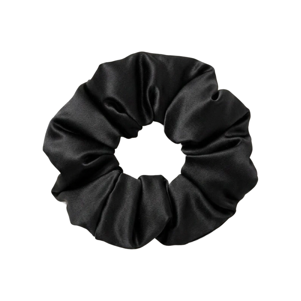 Form Silk Pillow Scrunchie — Onyx Black