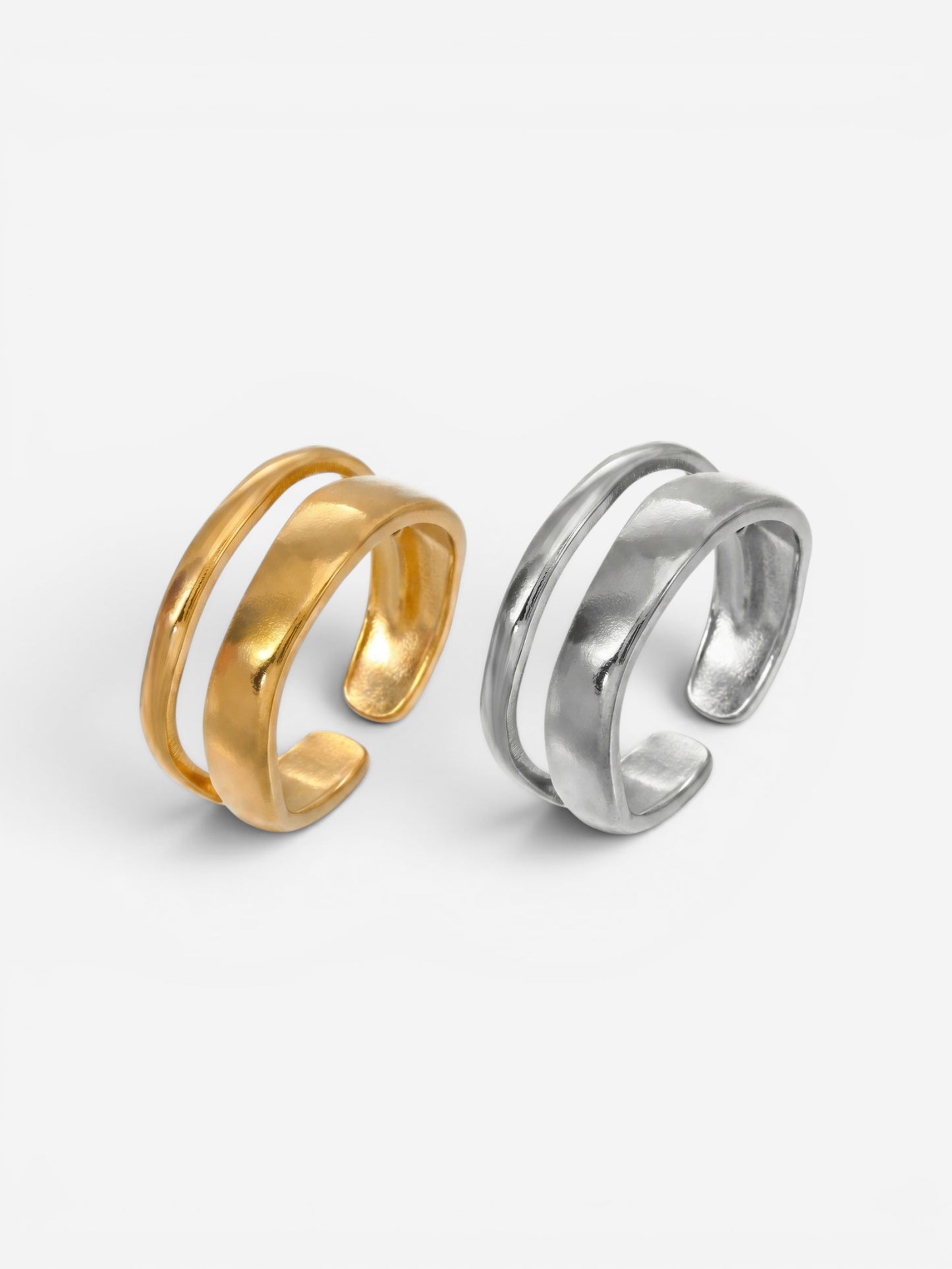Asteria Double Band Ring Silver