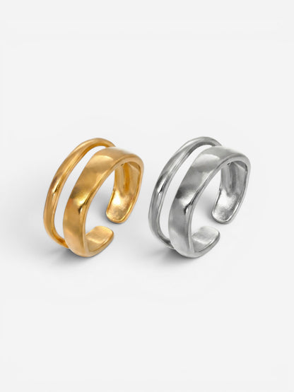 Asteria Double Band Ring Silver