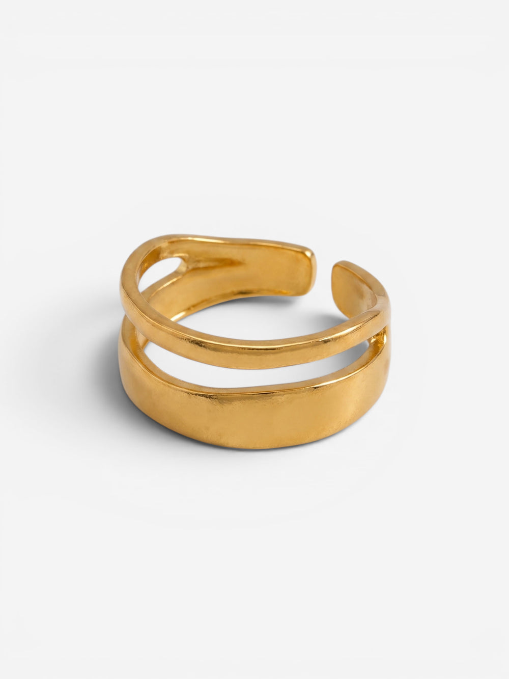Asteria Double Band Ring Gold