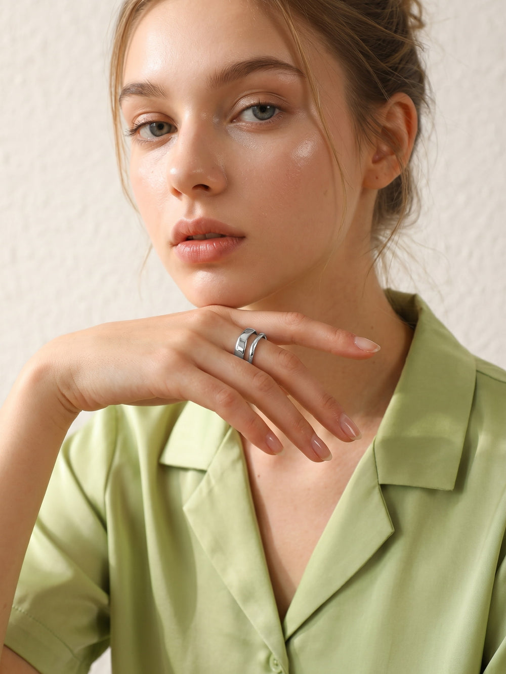 Asteria Double Band Ring Silver