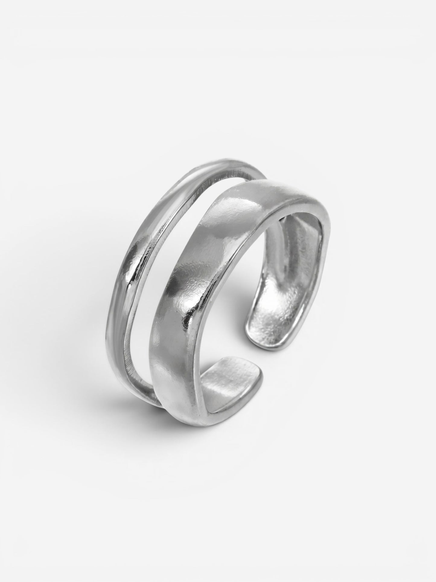 Asteria Double Band Ring Silver