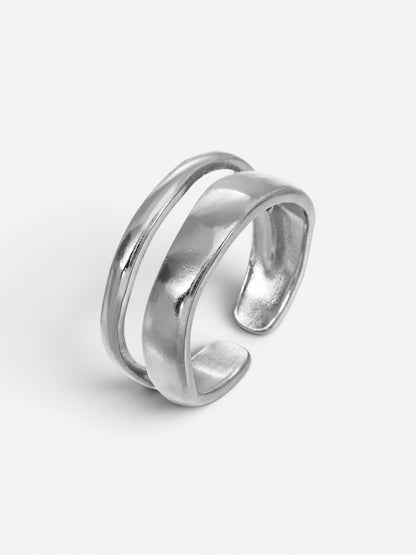 Asteria Double Band Ring Silver