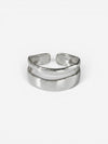 Asteria Double Band Ring Silver