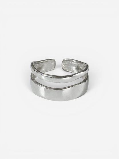 Asteria Double Band Ring Silver