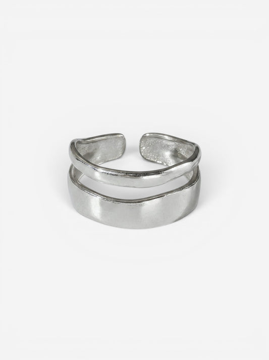 Asteria Double Band Ring Silver