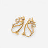 Bastet Crystal Cat Earrings