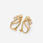 Bastet Crystal Cat Earrings