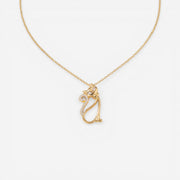 Bastet Crystal Cat Necklace