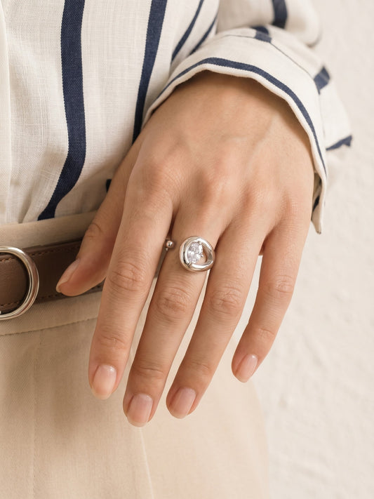 Callisto Organic Ring Silver