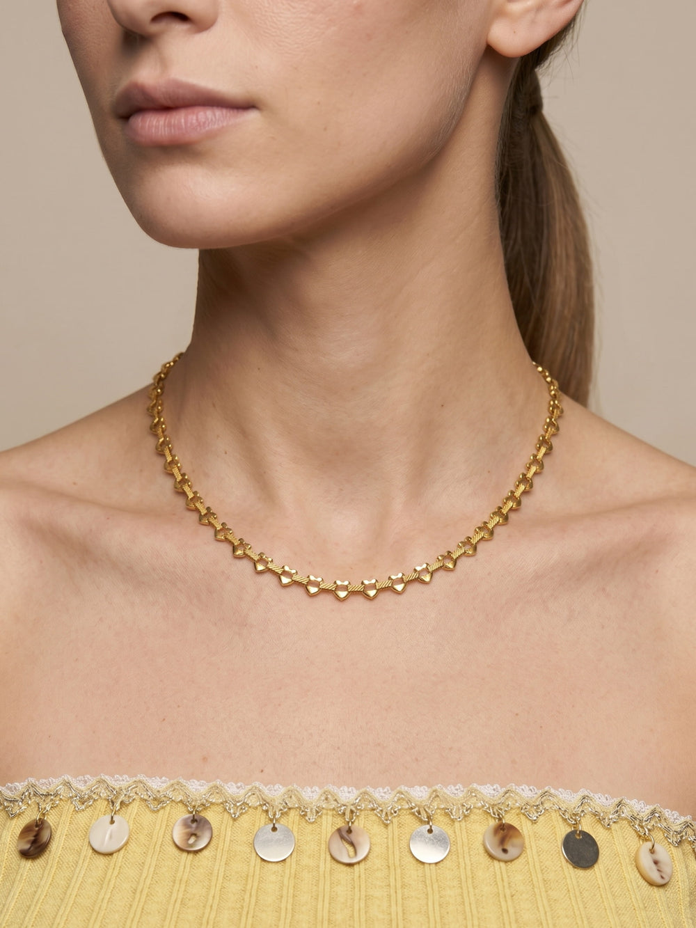 Carina Ribbed Heart Chain