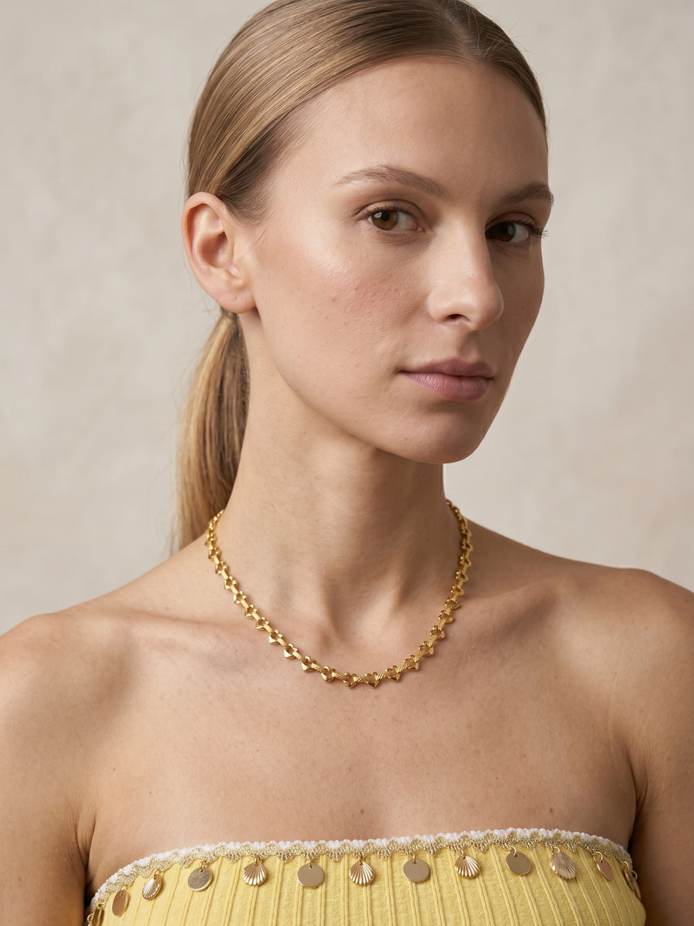 Carina Ribbed Heart Chain