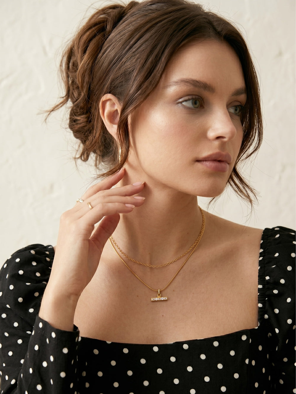 Celeste Layered T-Bar Necklace