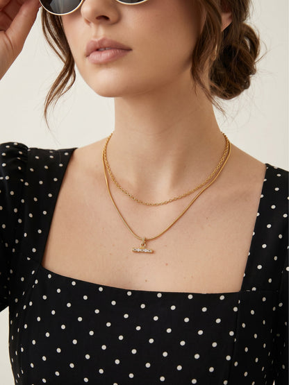 Celeste Layered Bar Necklace