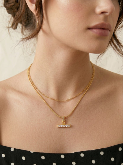 Celeste Layered Bar Necklace