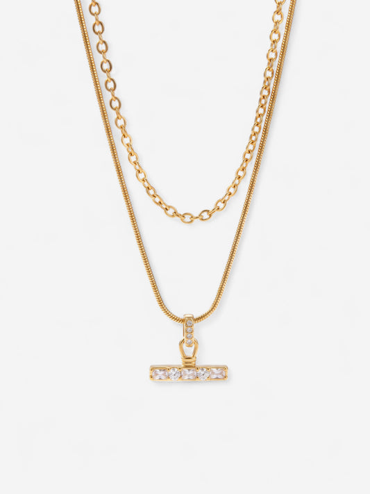Celeste Layered Bar Necklace