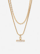 Celeste Layered T-Bar Necklace