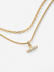 Celeste Layered T-Bar Necklace