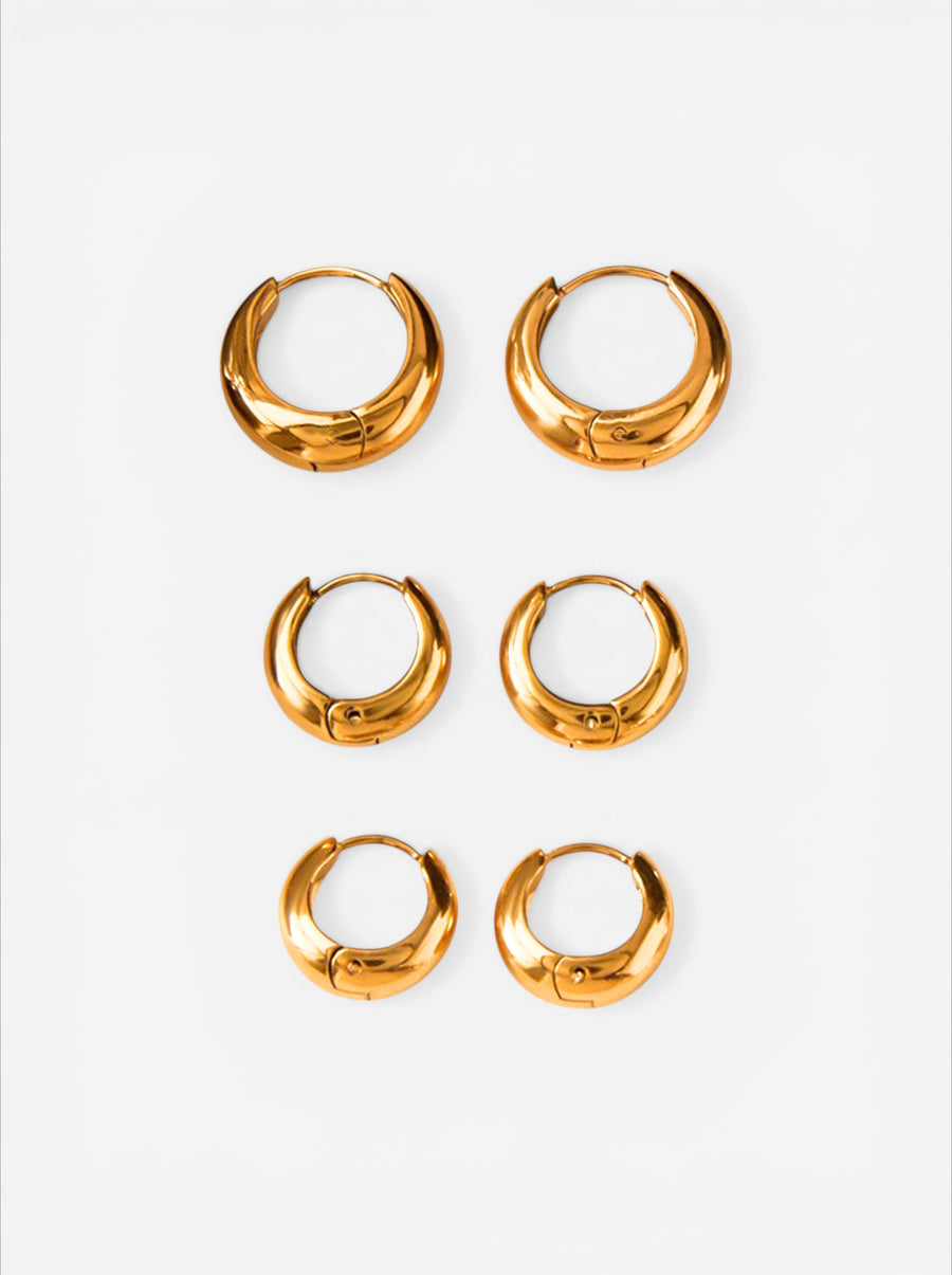 Chunky Dome Huggie Hoops