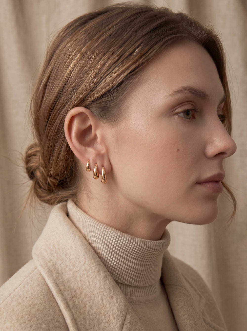 Chunky Dome Huggie Hoops